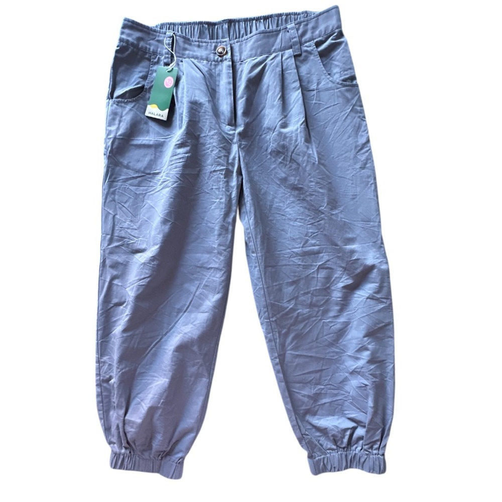 Halara Mid-rise Slate Blue Casual Cotton Joggers With Pockets Size XL - Picture 1 of 7